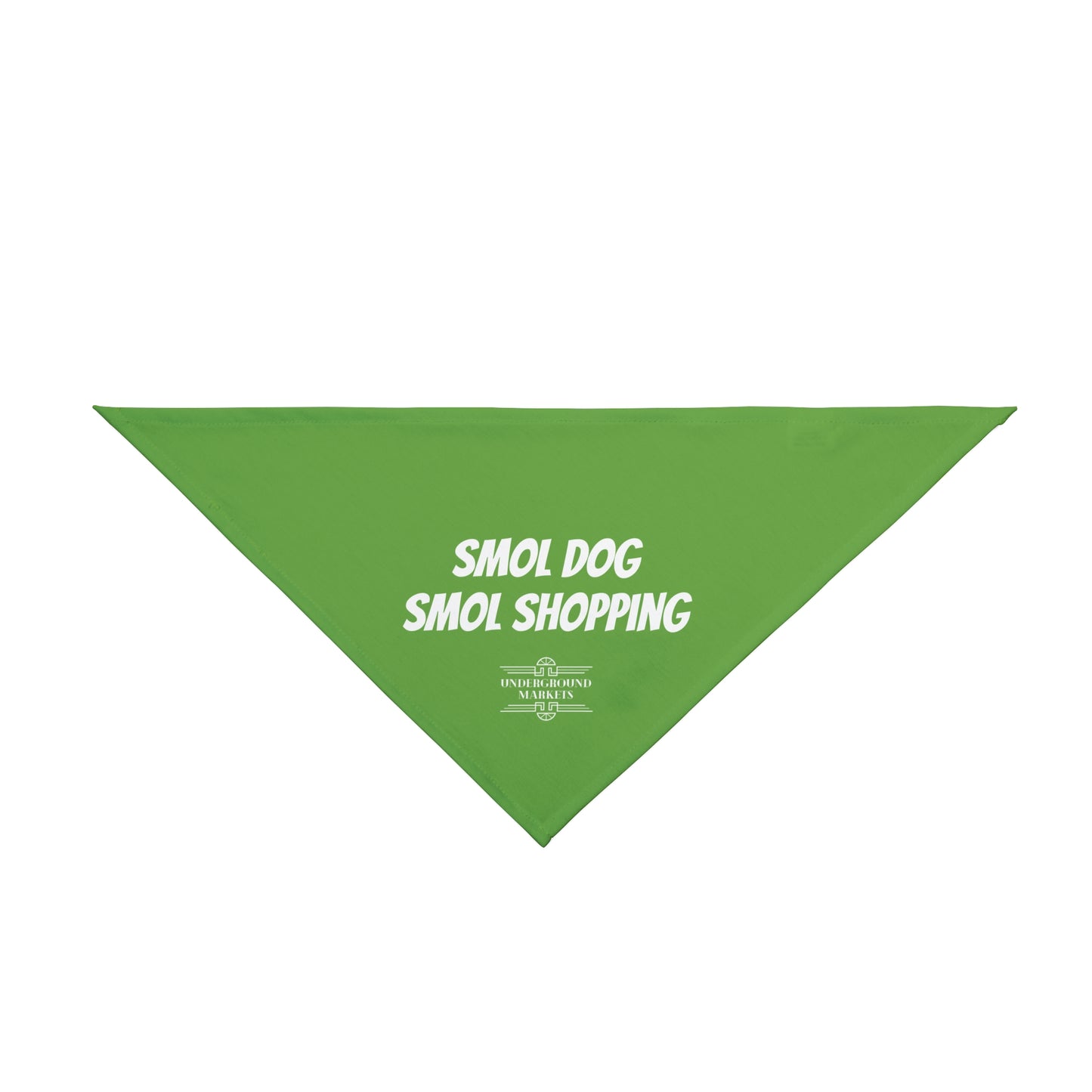Smol Dog Smol Shopping Bandana - Green