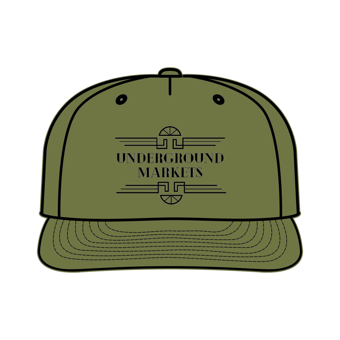 Underground Surf Cap - Black Logo